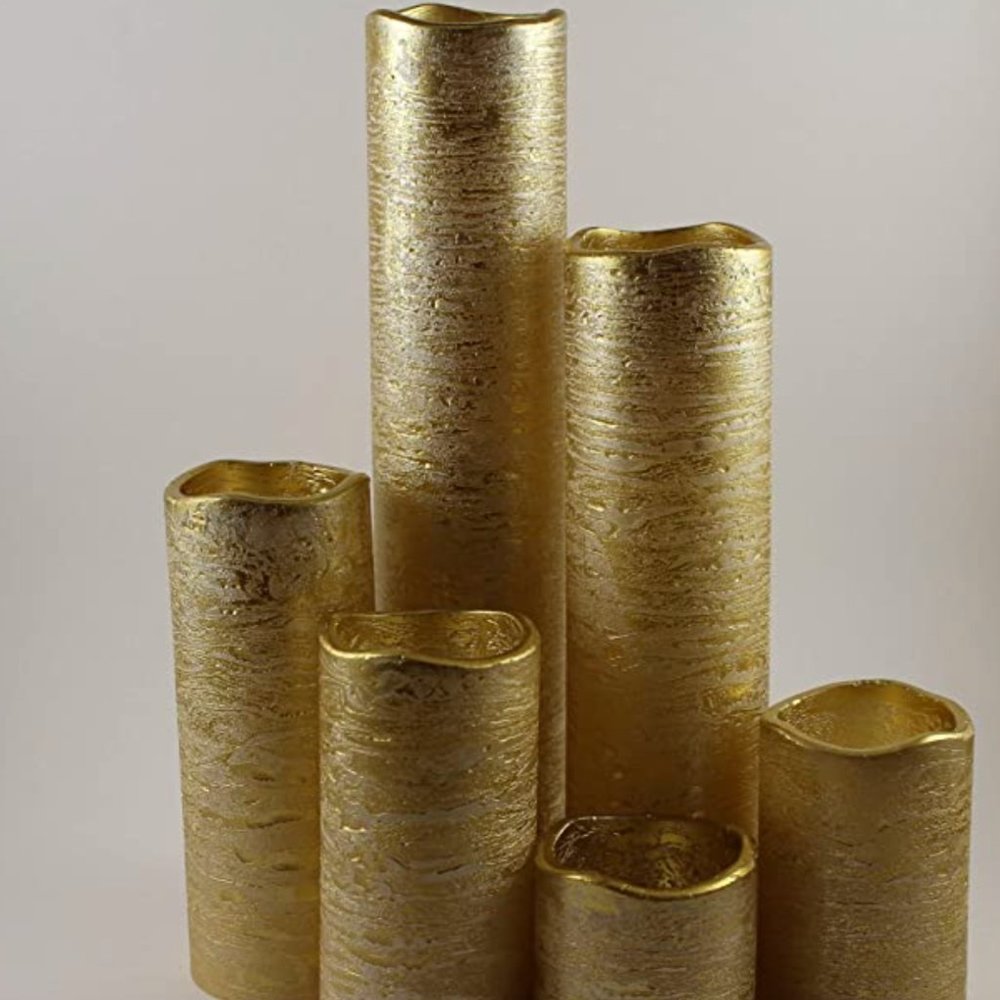 LED Lytes Flameless LED Candles with Timer Slim - Set of 6